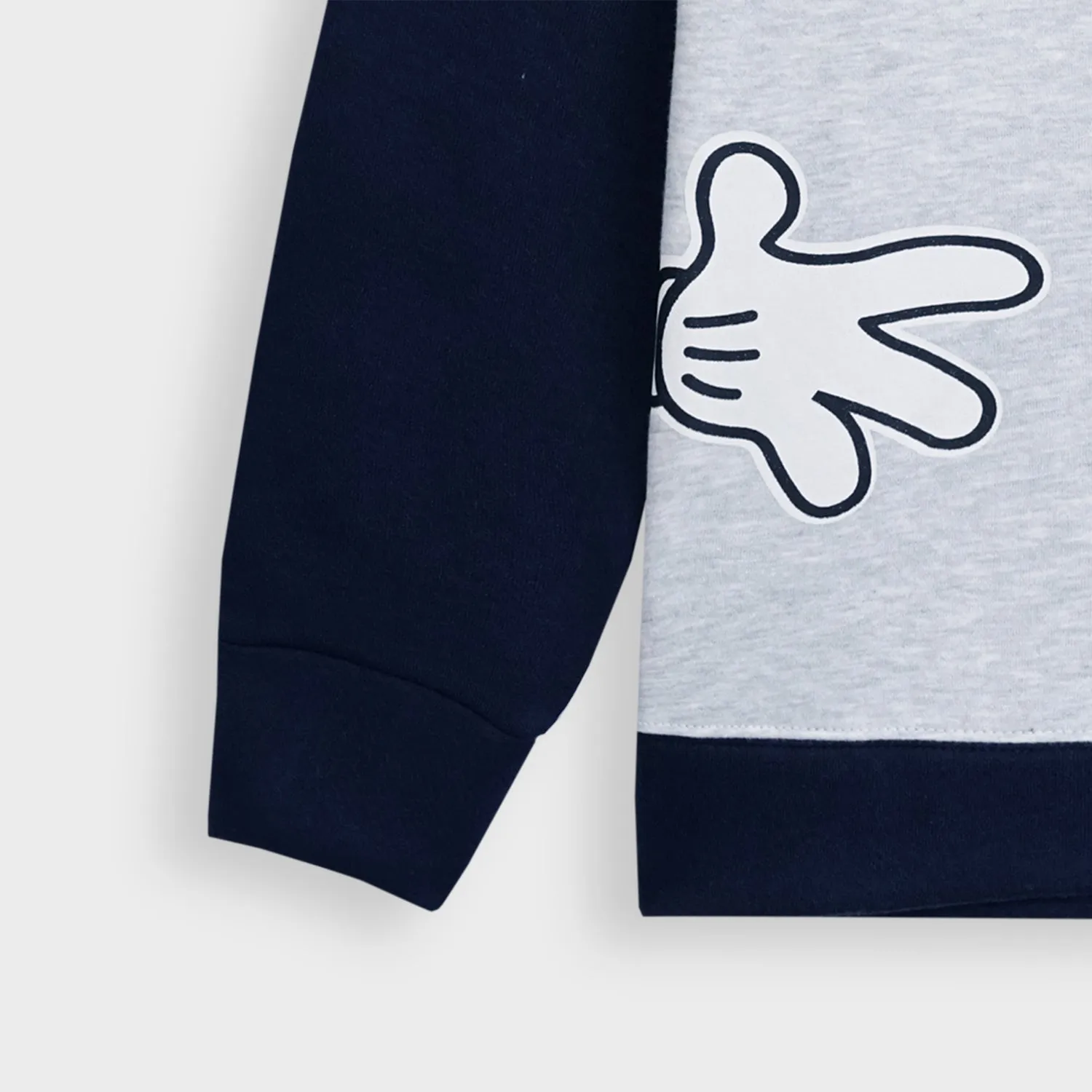 Kids Premium Quality "Mickey" Printed  Fleece Grey ZIPPER HOODIE Tracksuit