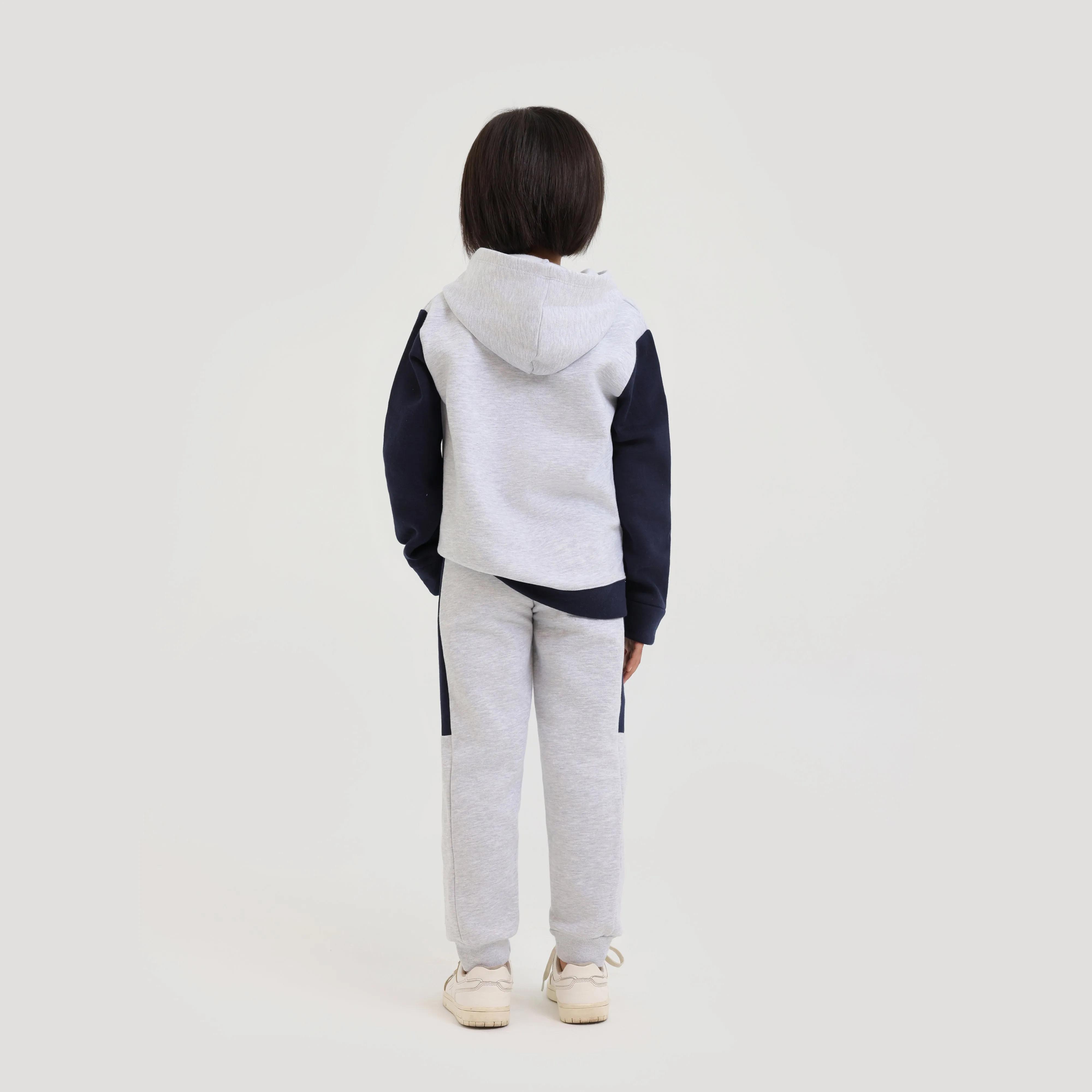 Kids Premium Quality "Mickey" Printed  Fleece Grey ZIPPER HOODIE Tracksuit