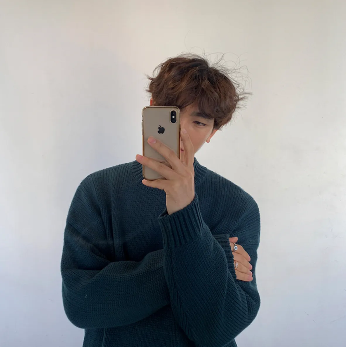 [Korean Style] Ethan Solid Color Rib Knit Top