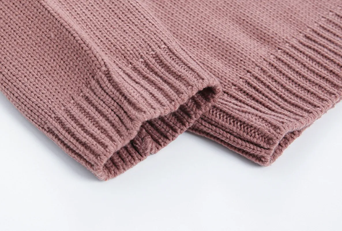 [Korean Style] Ethan Solid Color Rib Knit Top