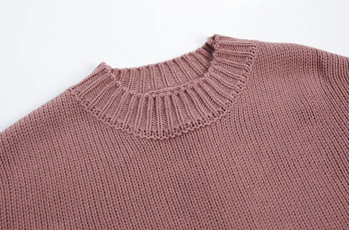 [Korean Style] Ethan Solid Color Rib Knit Top