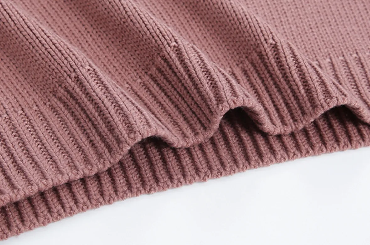[Korean Style] Ethan Solid Color Rib Knit Top