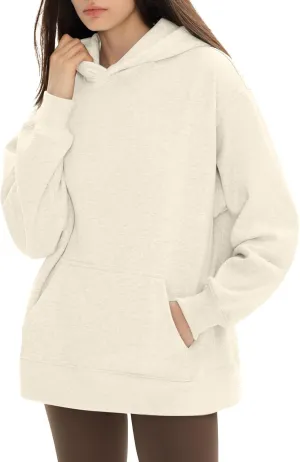 KUIOLYPOER Hoodies for Womens Sweatshirt Fall Fashion 2024 Long Sleeve Solid Color Top Sweatshirts with Pocket