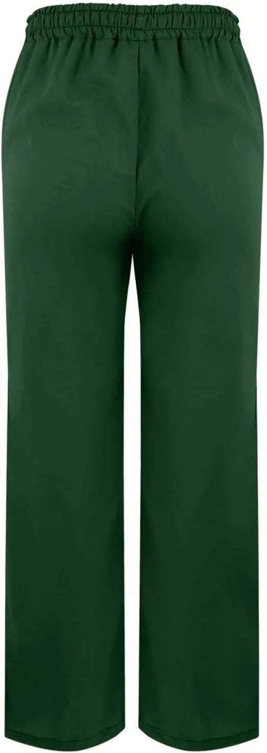 Linen Pants for Women 2025 Summer Drawstring Straight Leg Elastic Waist Lounge Trousers Casual Beach Pant with Split