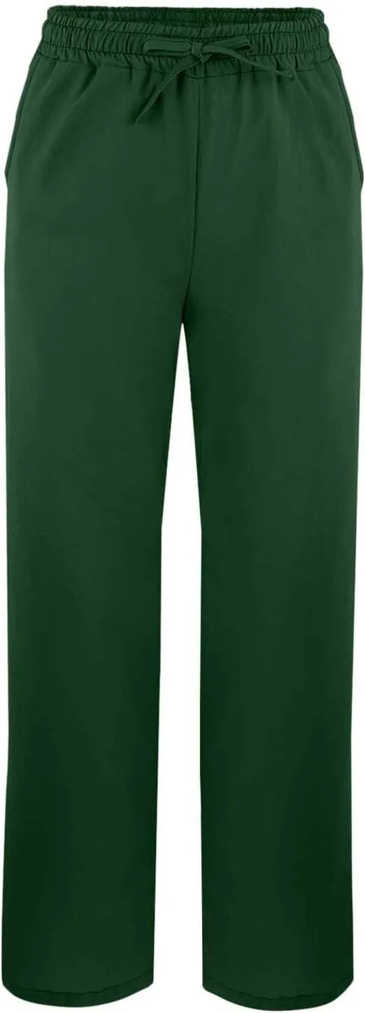 Linen Pants for Women 2025 Summer Drawstring Straight Leg Elastic Waist Lounge Trousers Casual Beach Pant with Split