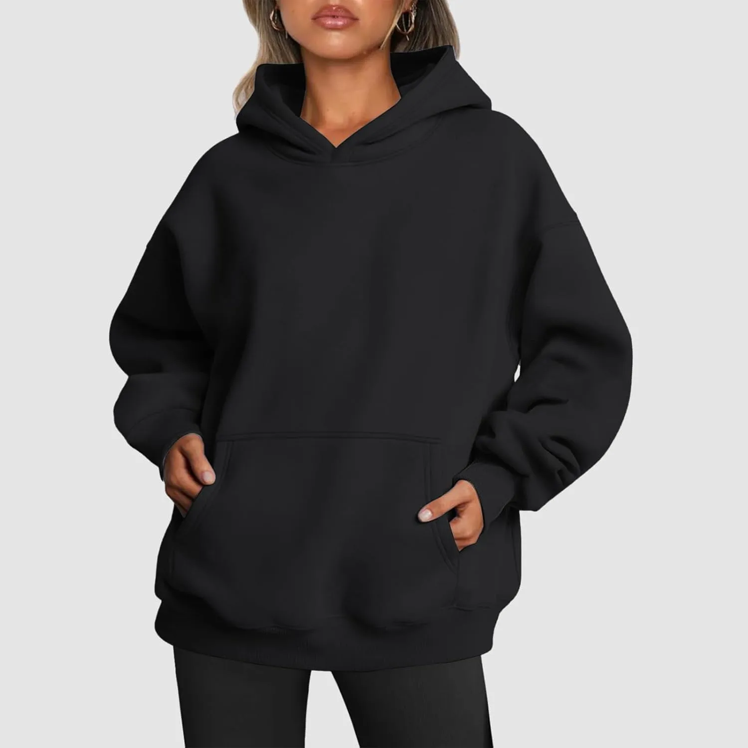 Long Hoodie for Women Casual Oversized Hoodies Long Sleeve Sweatshirt with Hood Fleece Hoodie Pullover with Pocket