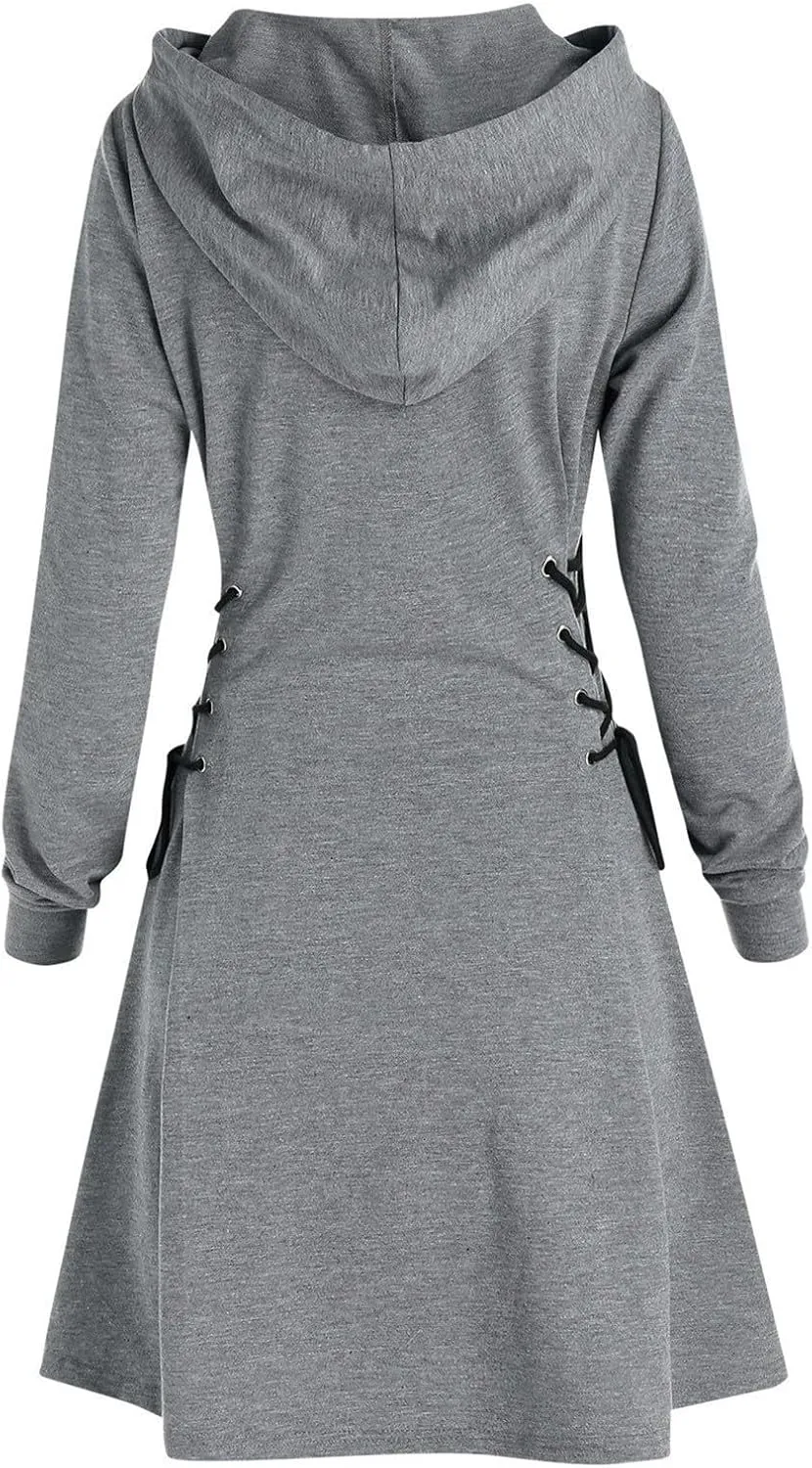 Long Hoodie for Women Casual Oversized Hoodies Long Sleeve Sweatshirt with Hood Fleece Hoodie Pullover with Pocket
