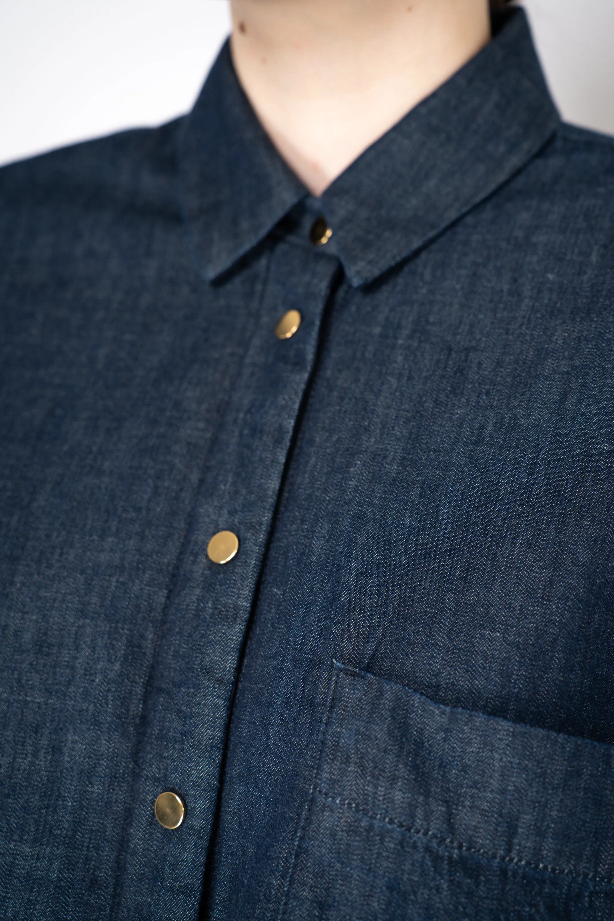Lorena Antoniazzi Insulated Reversible Shirt Jacket in Navy
