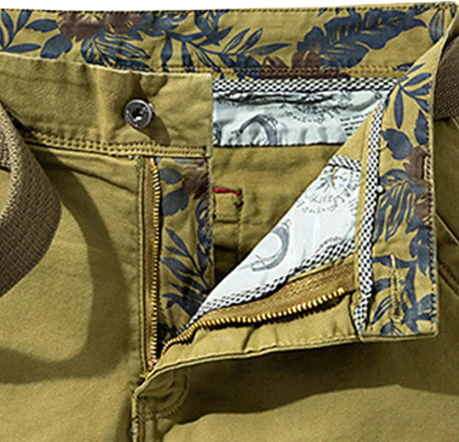 Men Casual Lightweight Cotton Shorts Solid Flat Front Summer Beach Shorts Slim Fit Chino Short Pants No Belt