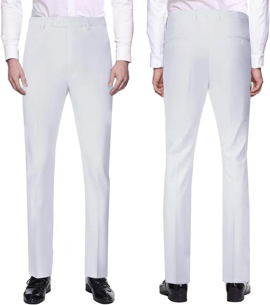 Mens 3 Piece Slim Fit Suit Set, 2 Button Solid Blazer Jacket Vest Pants Business Tuxedo