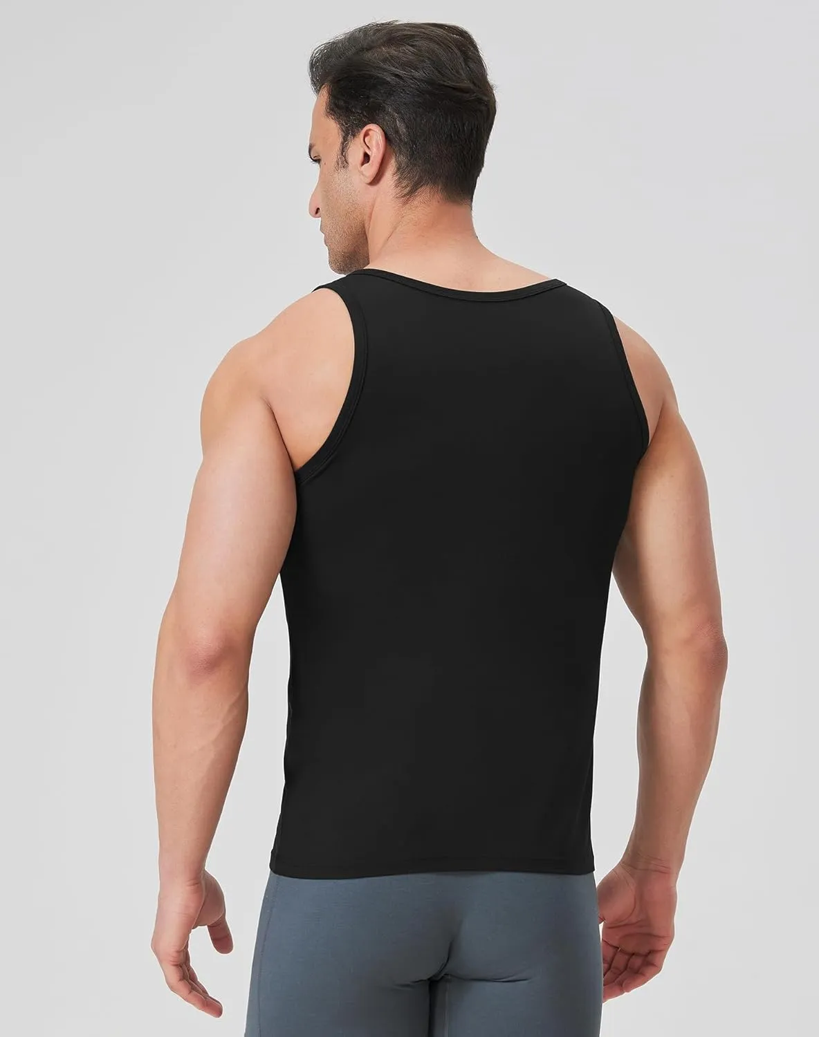Men's Undershirts Bamboo Rayon Comfort Shirts Moisture-Wicking Tank Tops 3 Pack