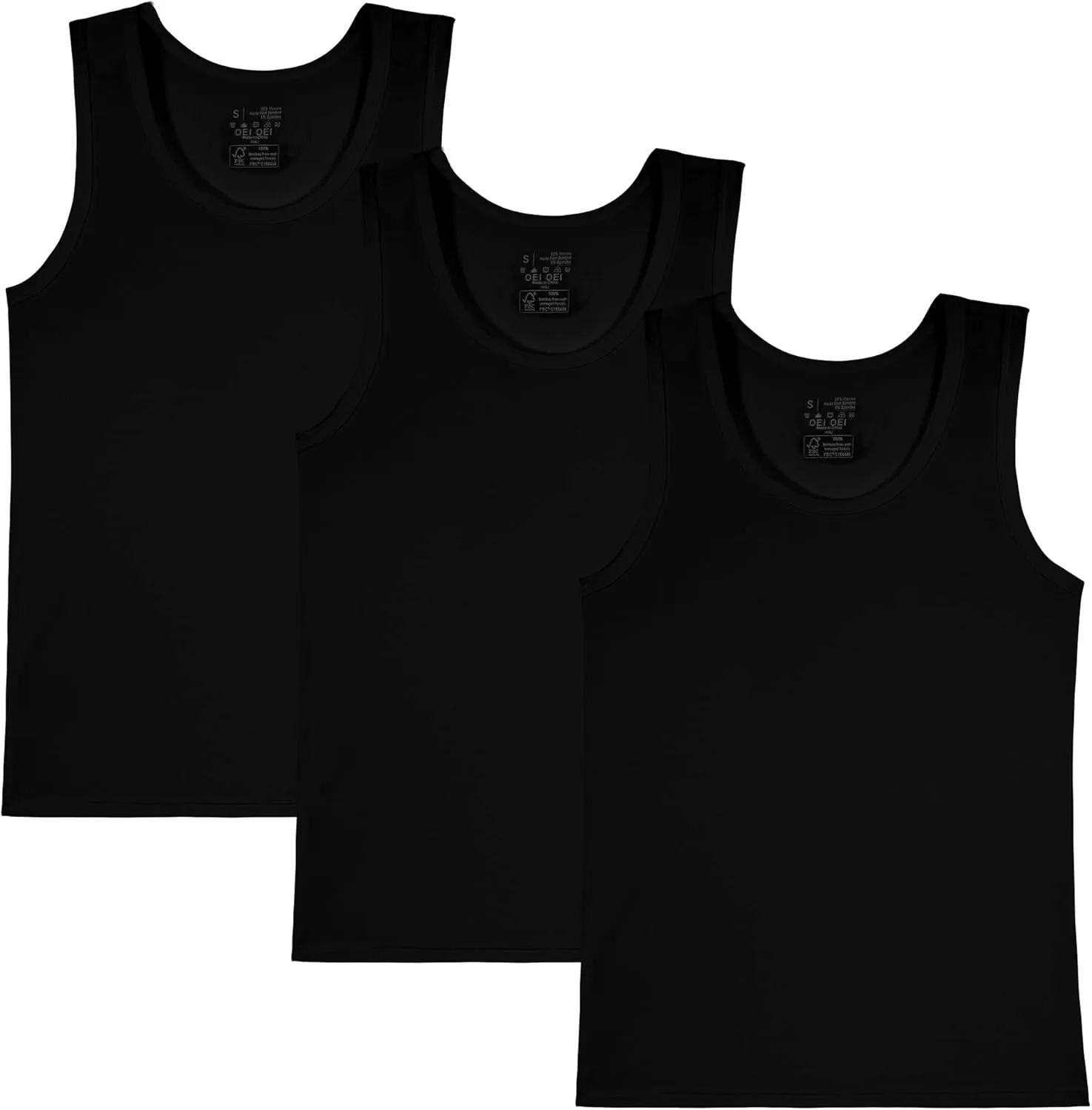 Men's Undershirts Bamboo Rayon Comfort Shirts Moisture-Wicking Tank Tops 3 Pack