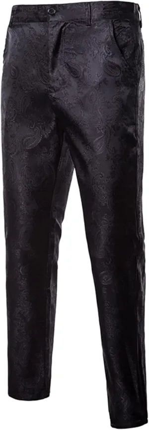 Men`s Vintage Renaissance Medieval Steampunk Pants Paisley Floral Victorian Trousers