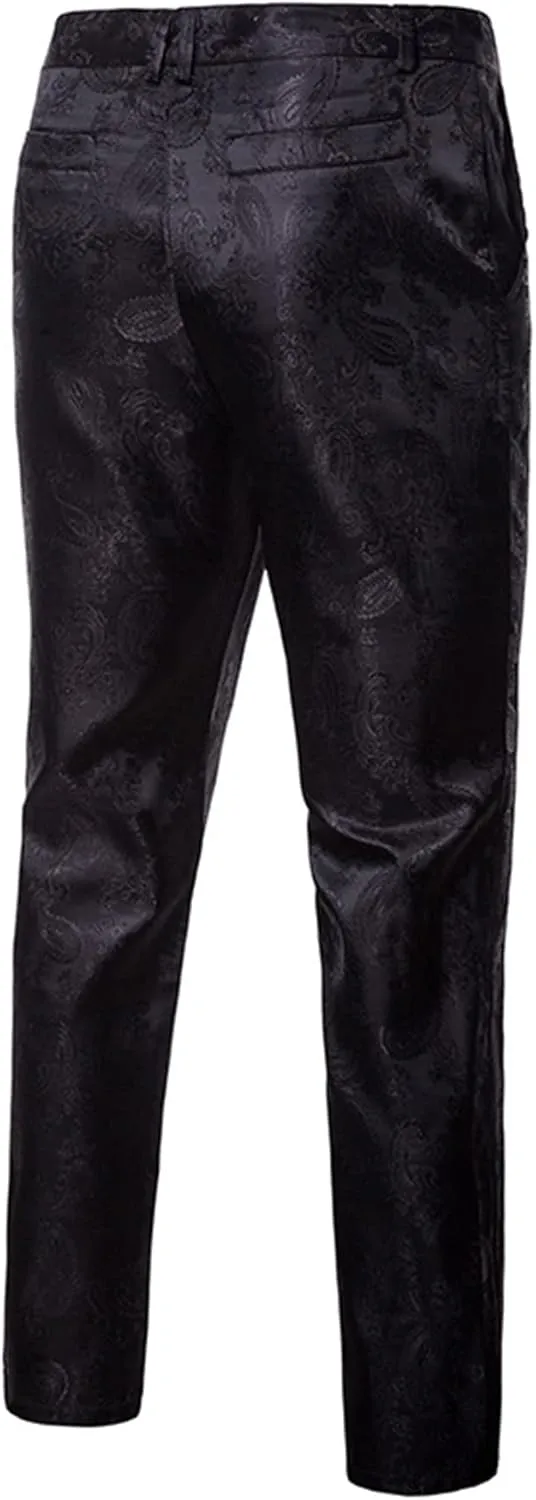 Men`s Vintage Renaissance Medieval Steampunk Pants Paisley Floral Victorian Trousers