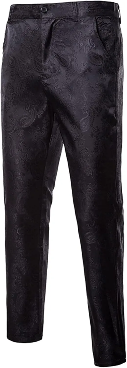 Men`s Vintage Renaissance Medieval Steampunk Pants Paisley Floral Victorian Trousers