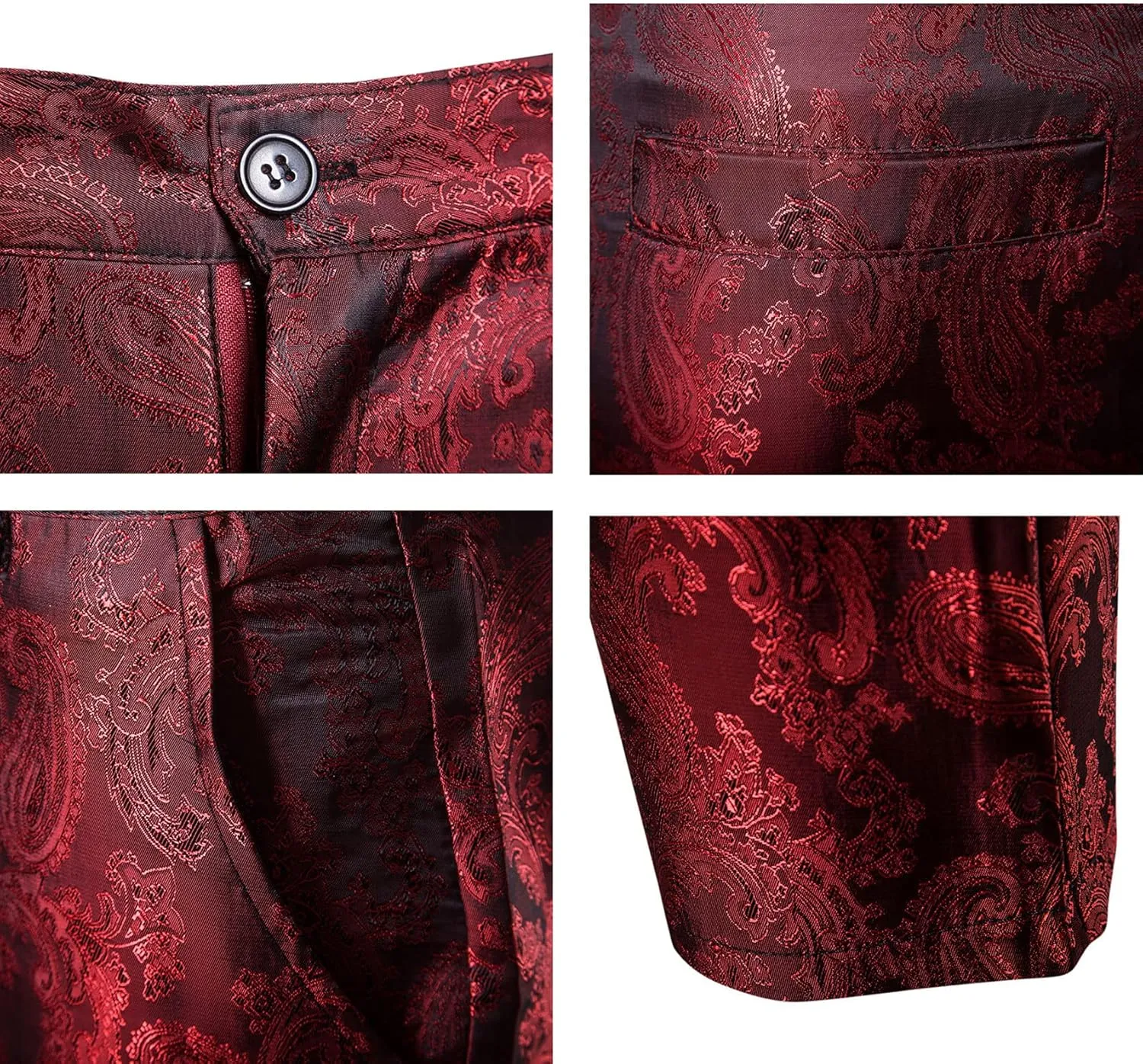 Men`s Vintage Renaissance Medieval Steampunk Pants Paisley Floral Victorian Trousers