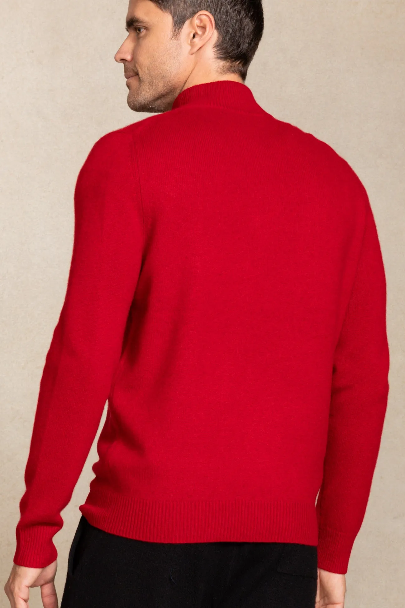 MICK QUARTER-ZIP CASHMERE SWEATER