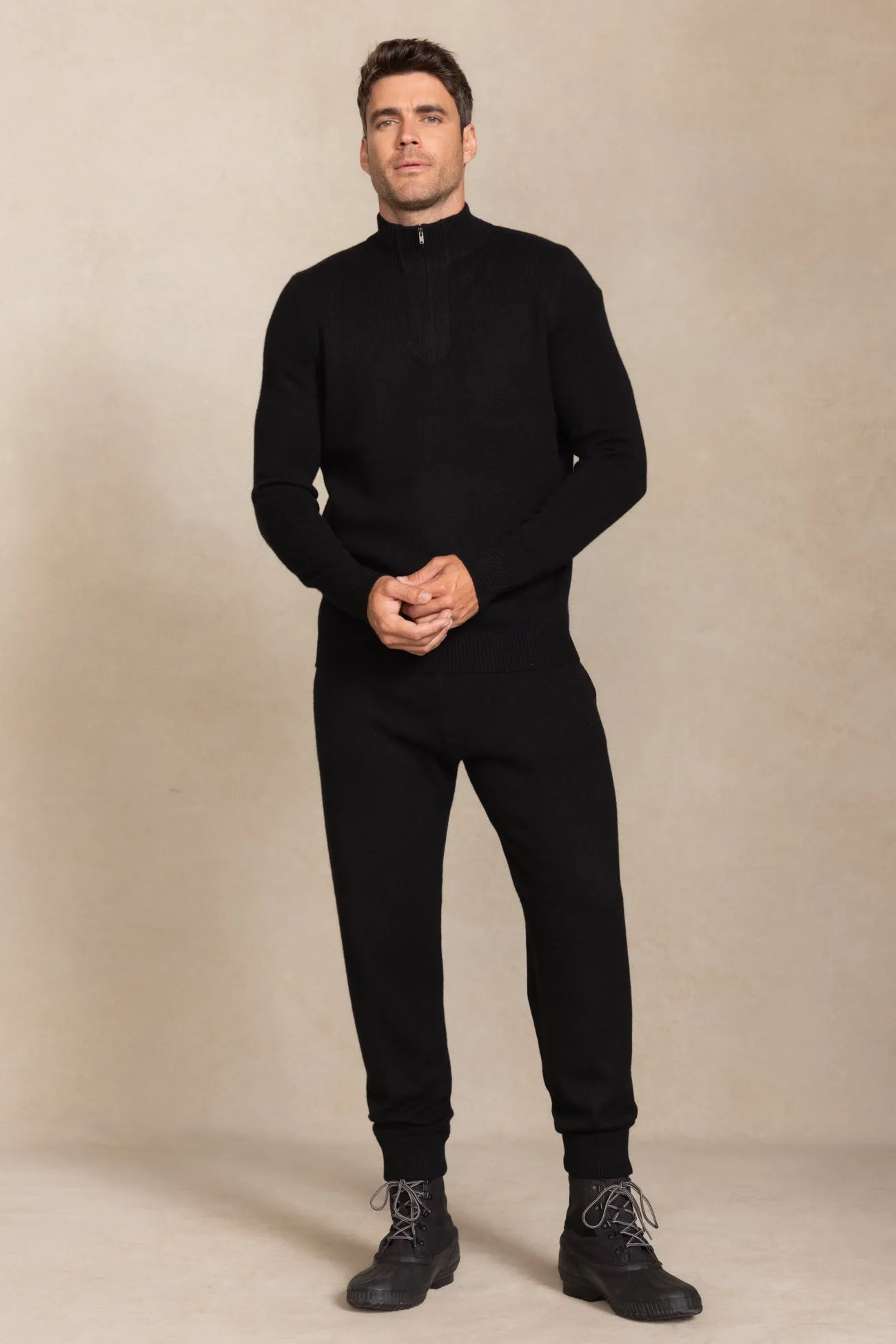 MICK QUARTER-ZIP CASHMERE SWEATER