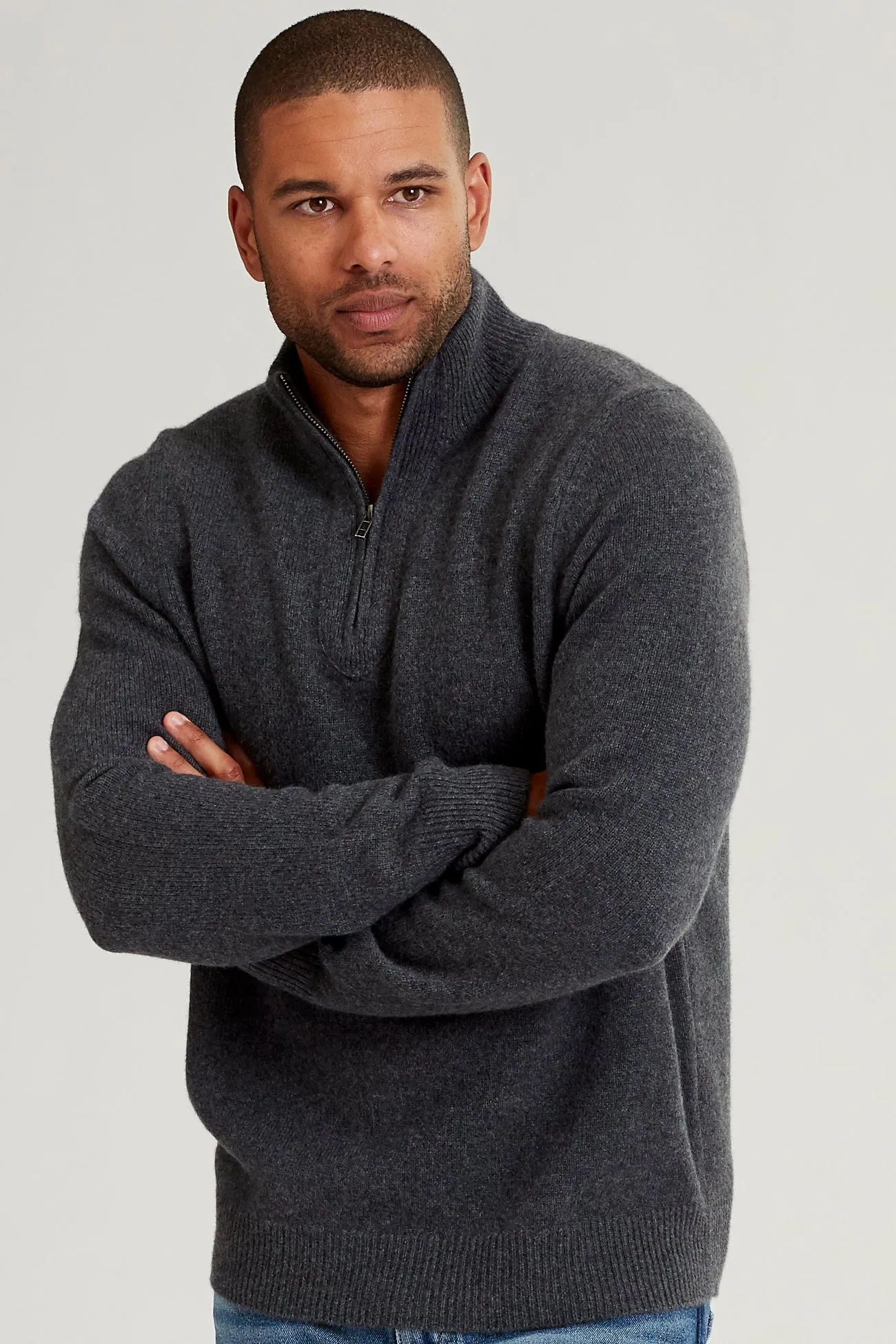 MICK QUARTER-ZIP CASHMERE SWEATER