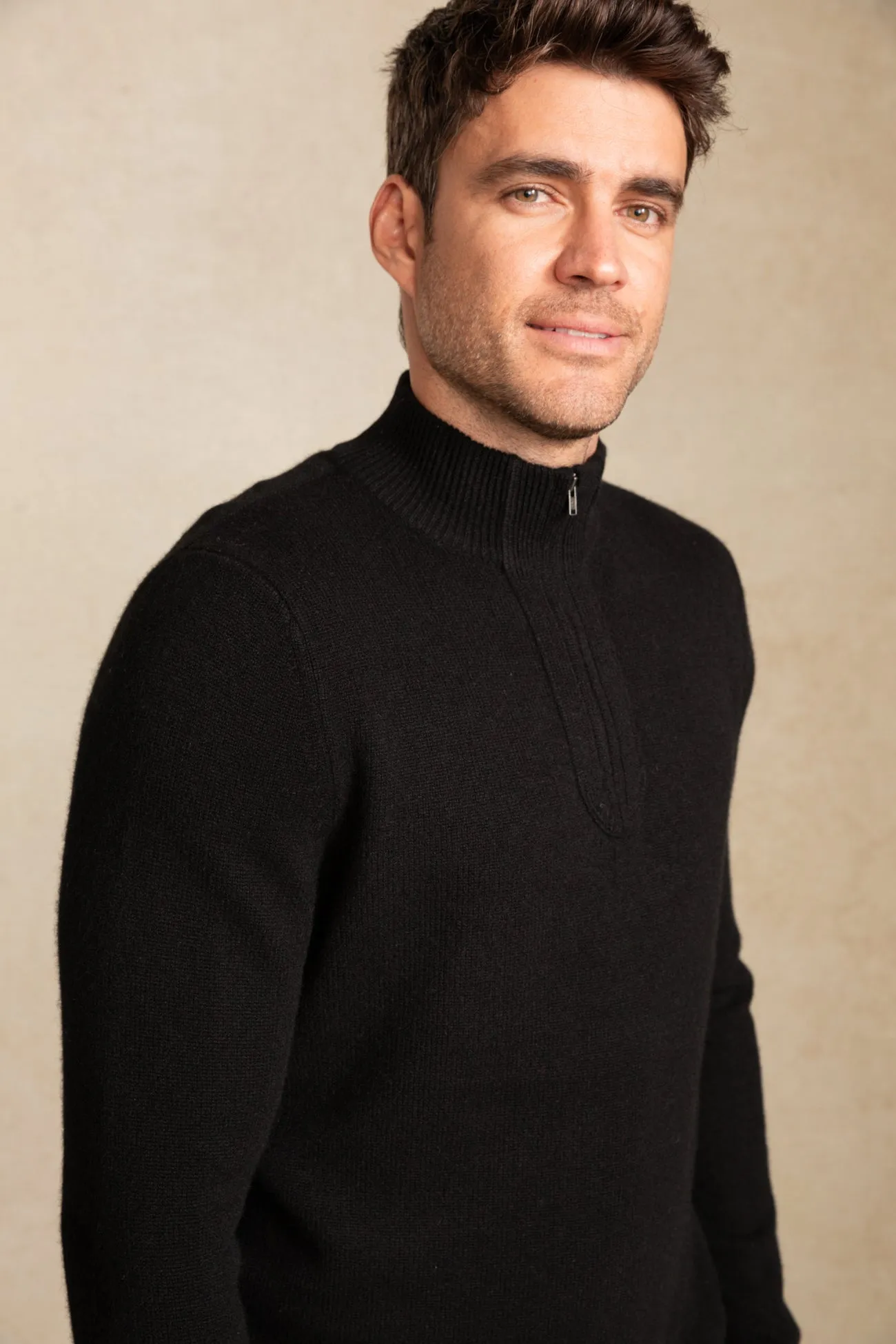 MICK QUARTER-ZIP CASHMERE SWEATER