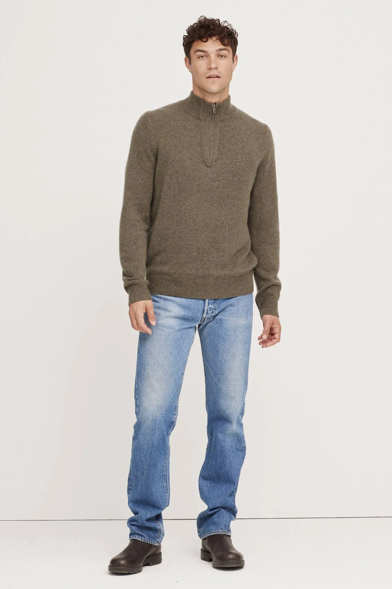 MICK QUARTER-ZIP CASHMERE SWEATER