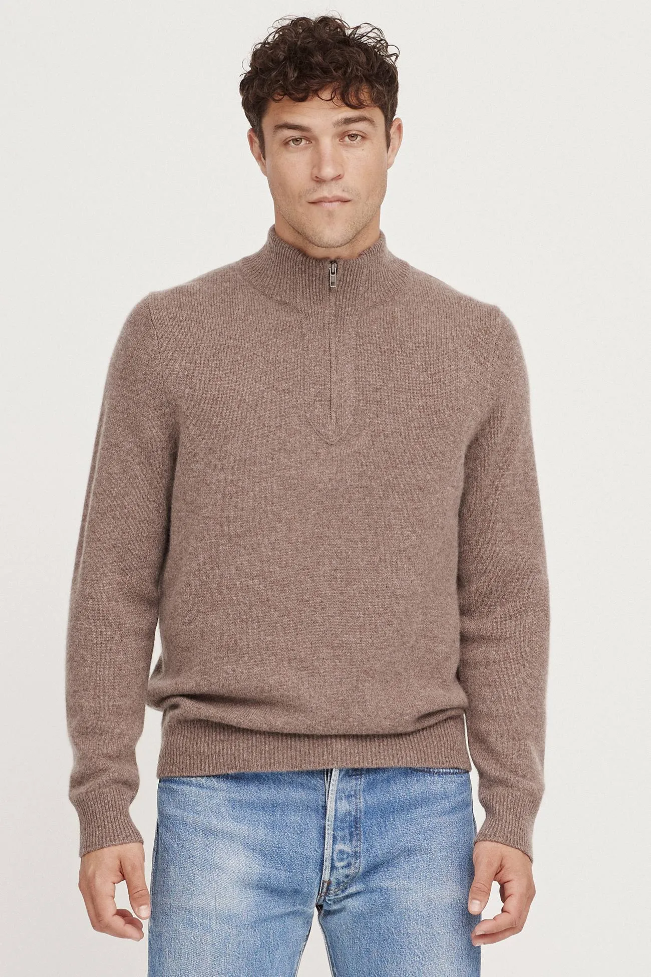 MICK QUARTER-ZIP CASHMERE SWEATER