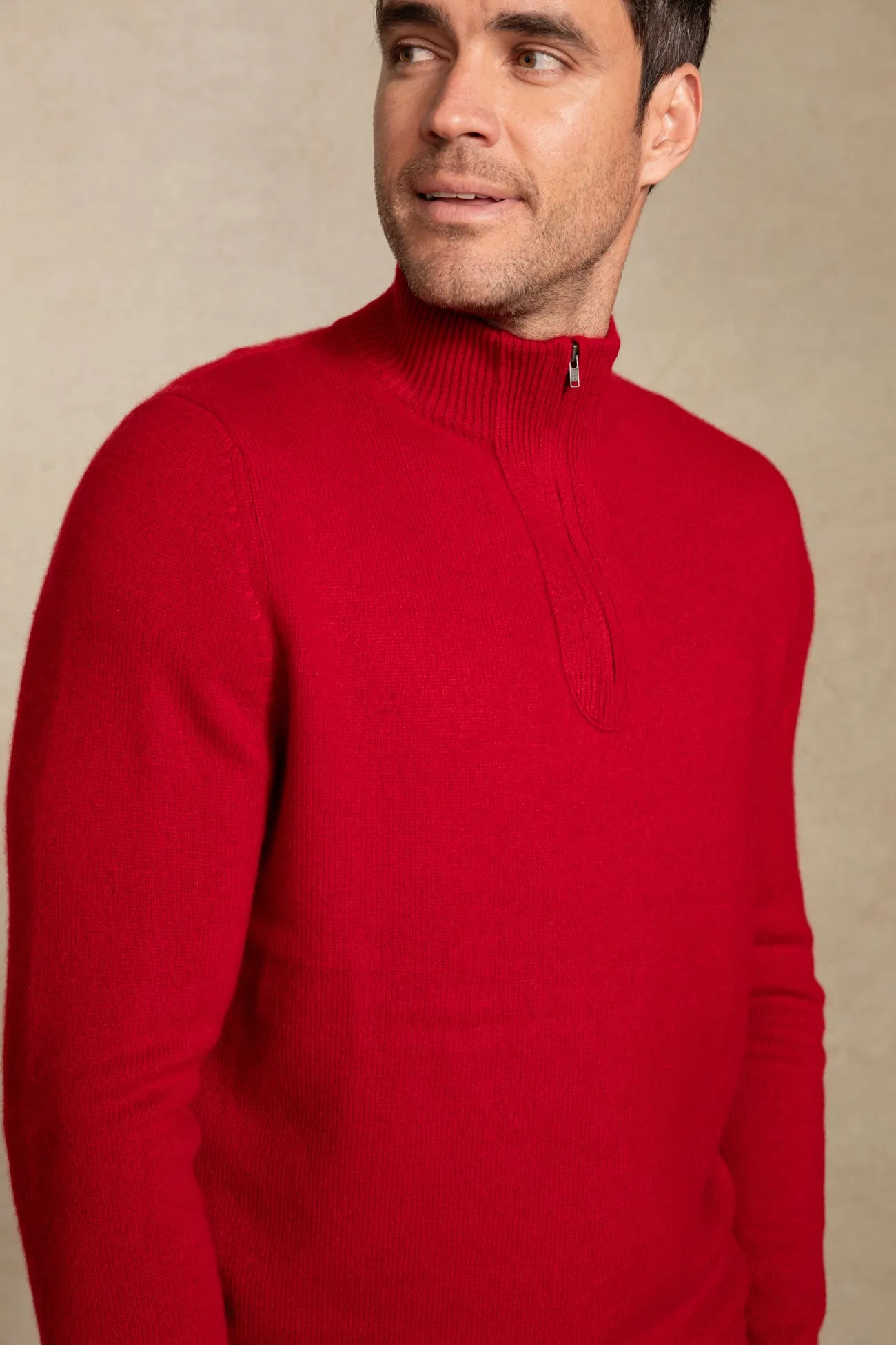 MICK QUARTER-ZIP CASHMERE SWEATER