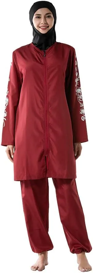 Modest Muslim Swimwear for Women Girls Full Cover Islamic Hijab Sportswear Suit