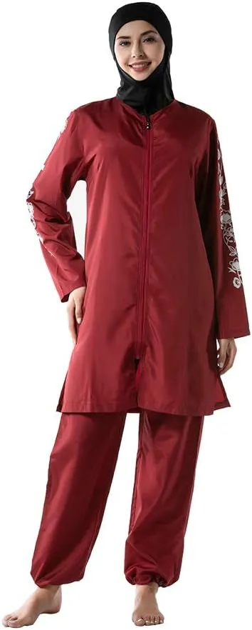 Modest Muslim Swimwear for Women Girls Full Cover Islamic Hijab Sportswear Suit
