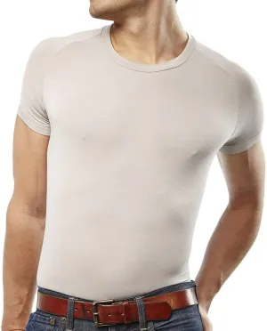 Mr. Davis Men's Bamboo Viscose Tailored Cut Crew Neck Undershirt 6 Pack