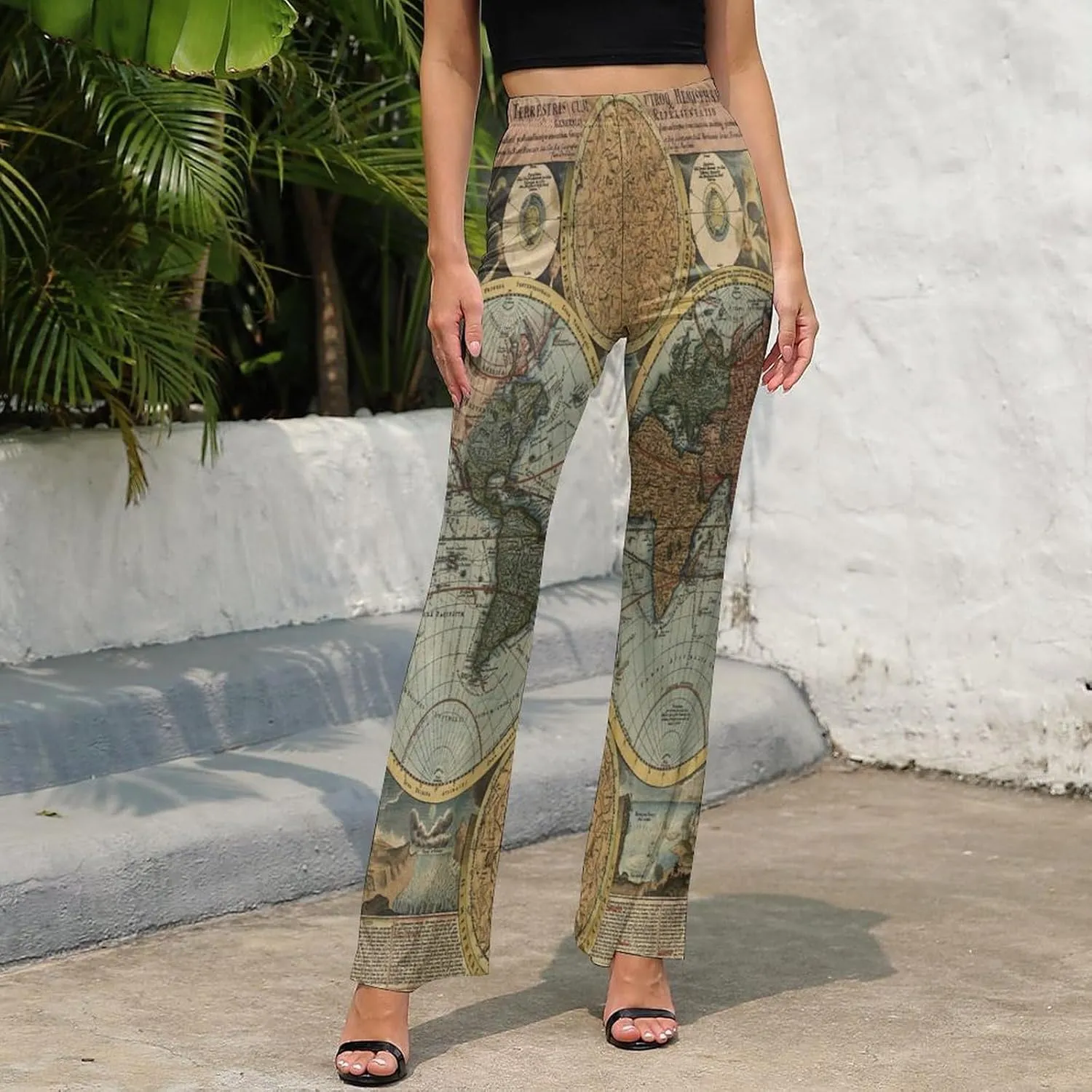 Nugier Women Bell Bottom, Wide Leg Flare Pants Palazzo Trousers Long Pants (XS-XL)