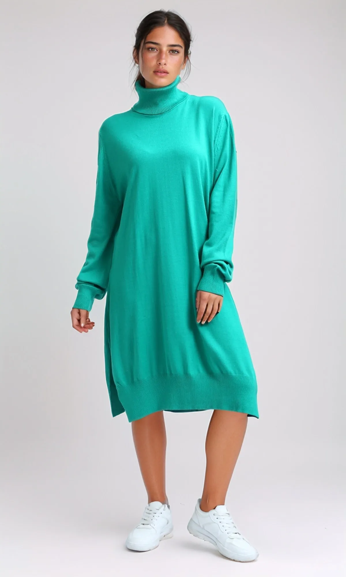 O201300 - Slip On Long Sleeves Knitted Pullover - Green