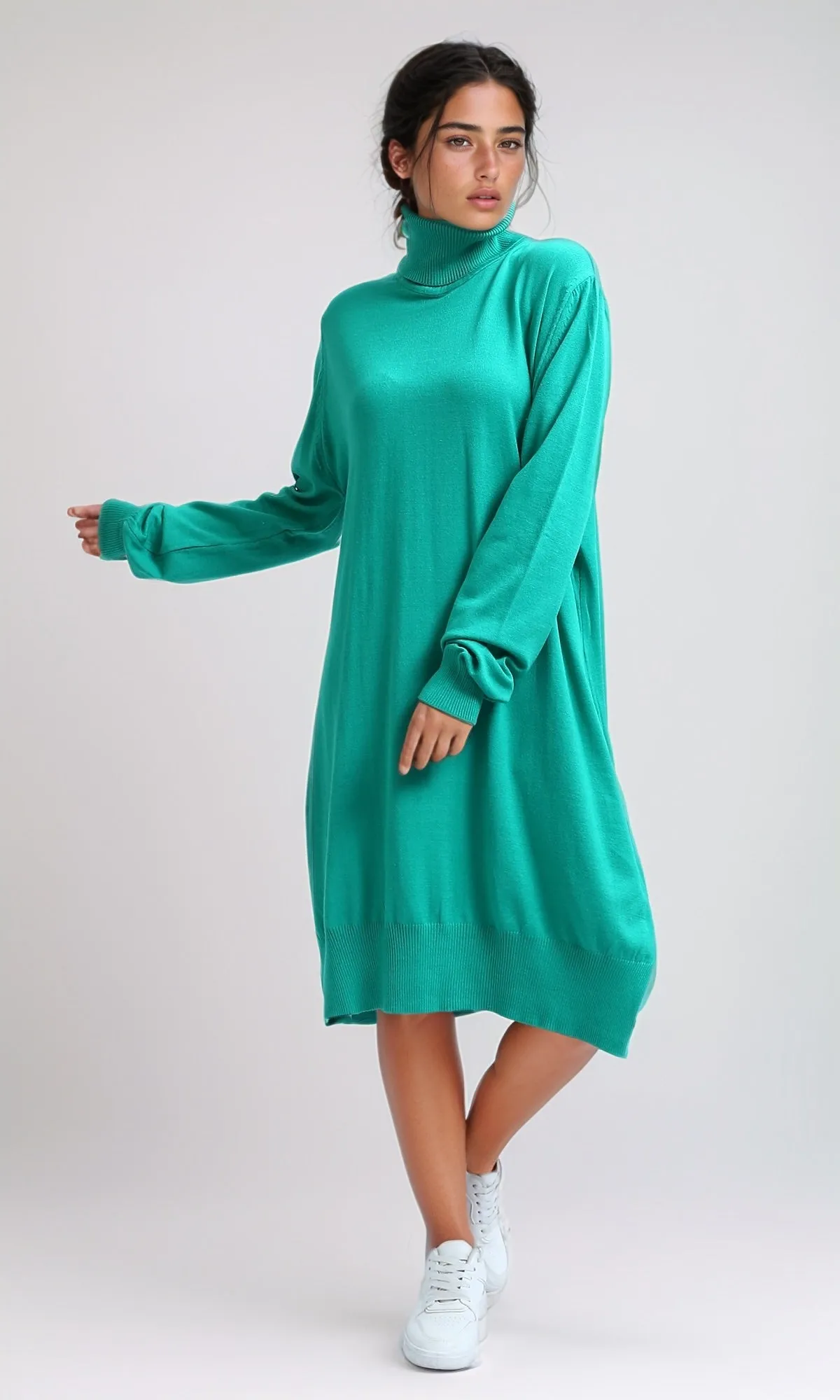 O201300 - Slip On Long Sleeves Knitted Pullover - Green
