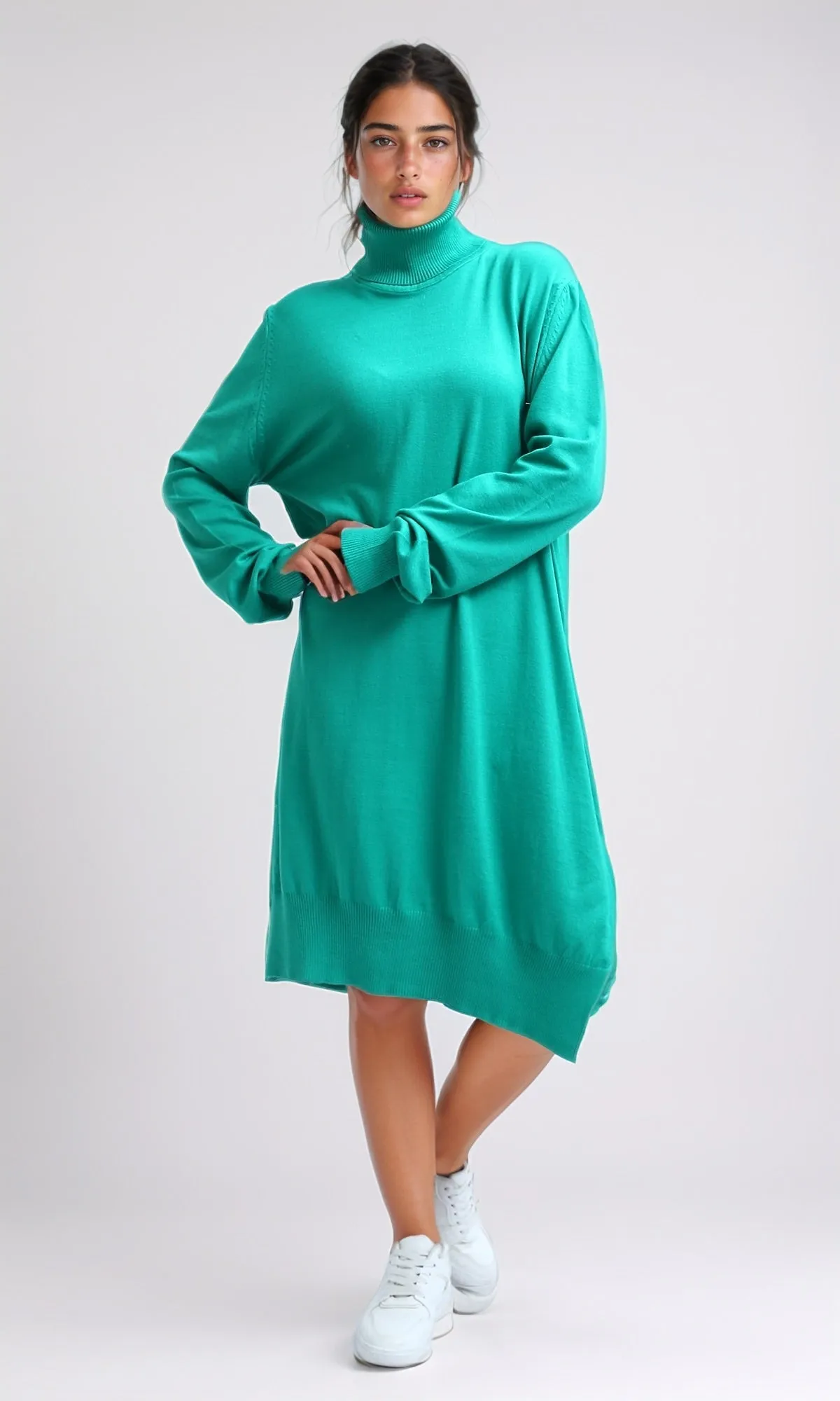 O201300 - Slip On Long Sleeves Knitted Pullover - Green