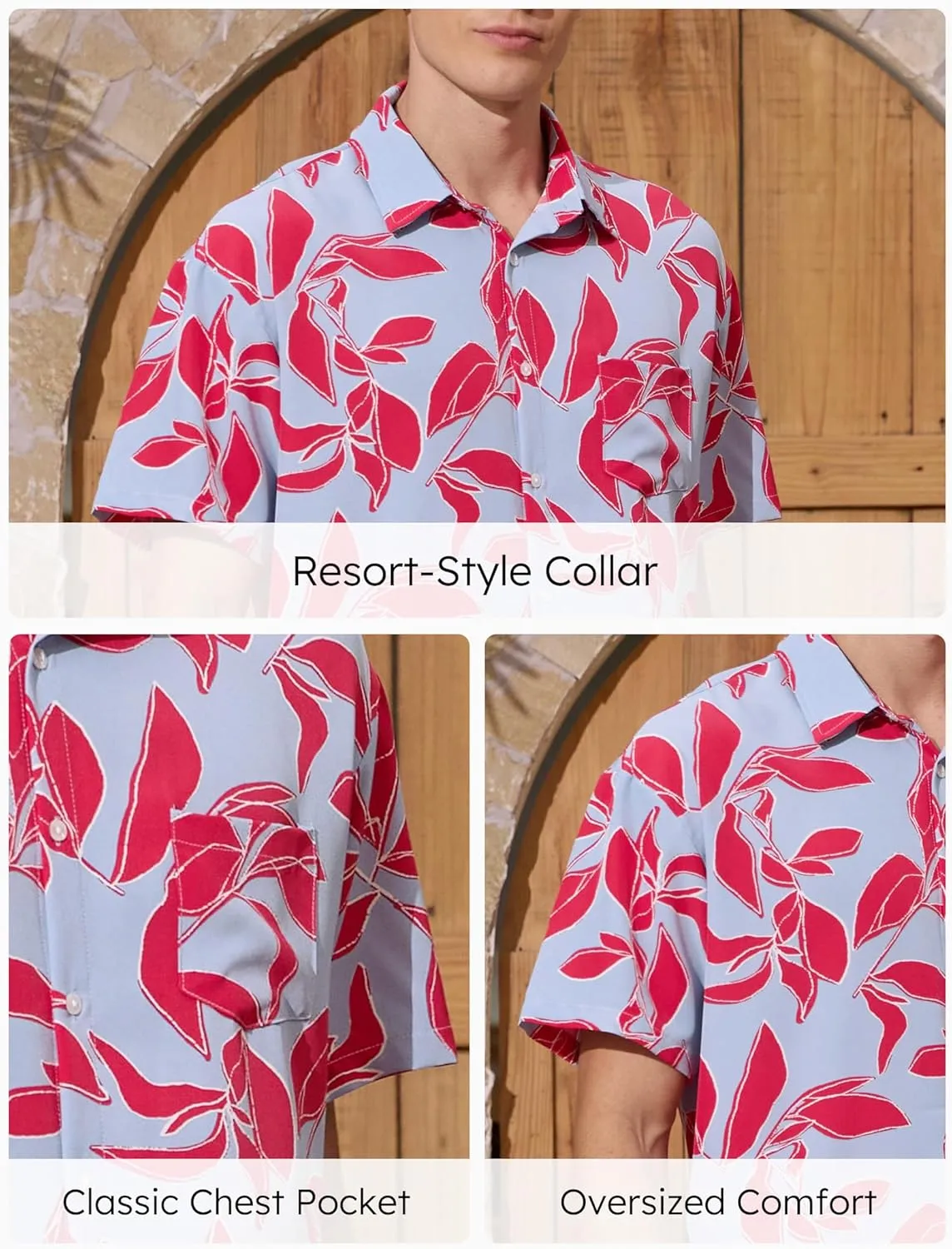 PATPAT Couples Matching Hawaiian Outfits: Beach Vacation Tropical Print Women Spaghetti Strap Maxi Dress or Men Cruise Shirt