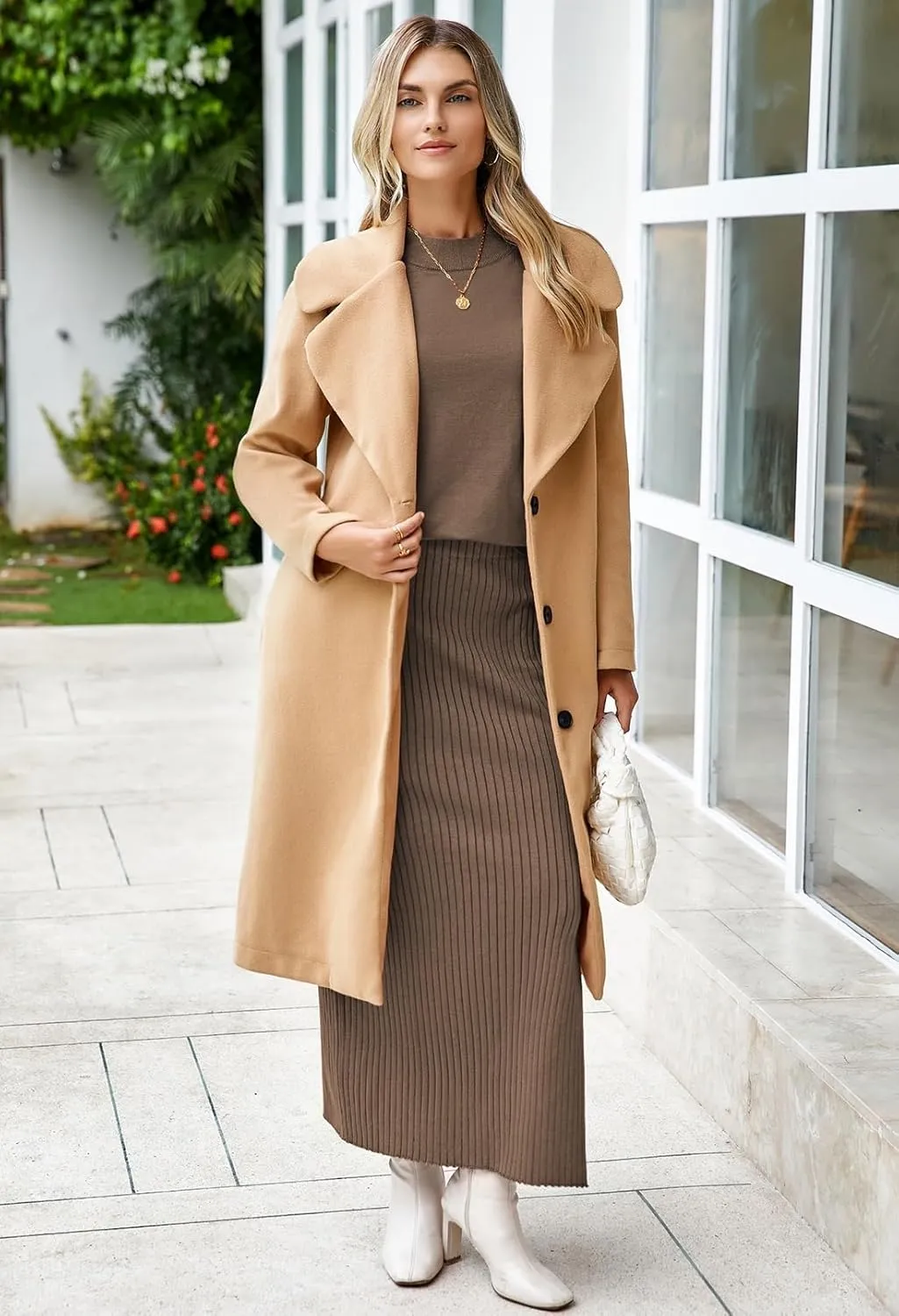 Pink Queen Women's 2 Piece Sweater Outfits Set Summer Cap Sleeve Tops Bodycon Maxi Long Skirt Knit Dresses