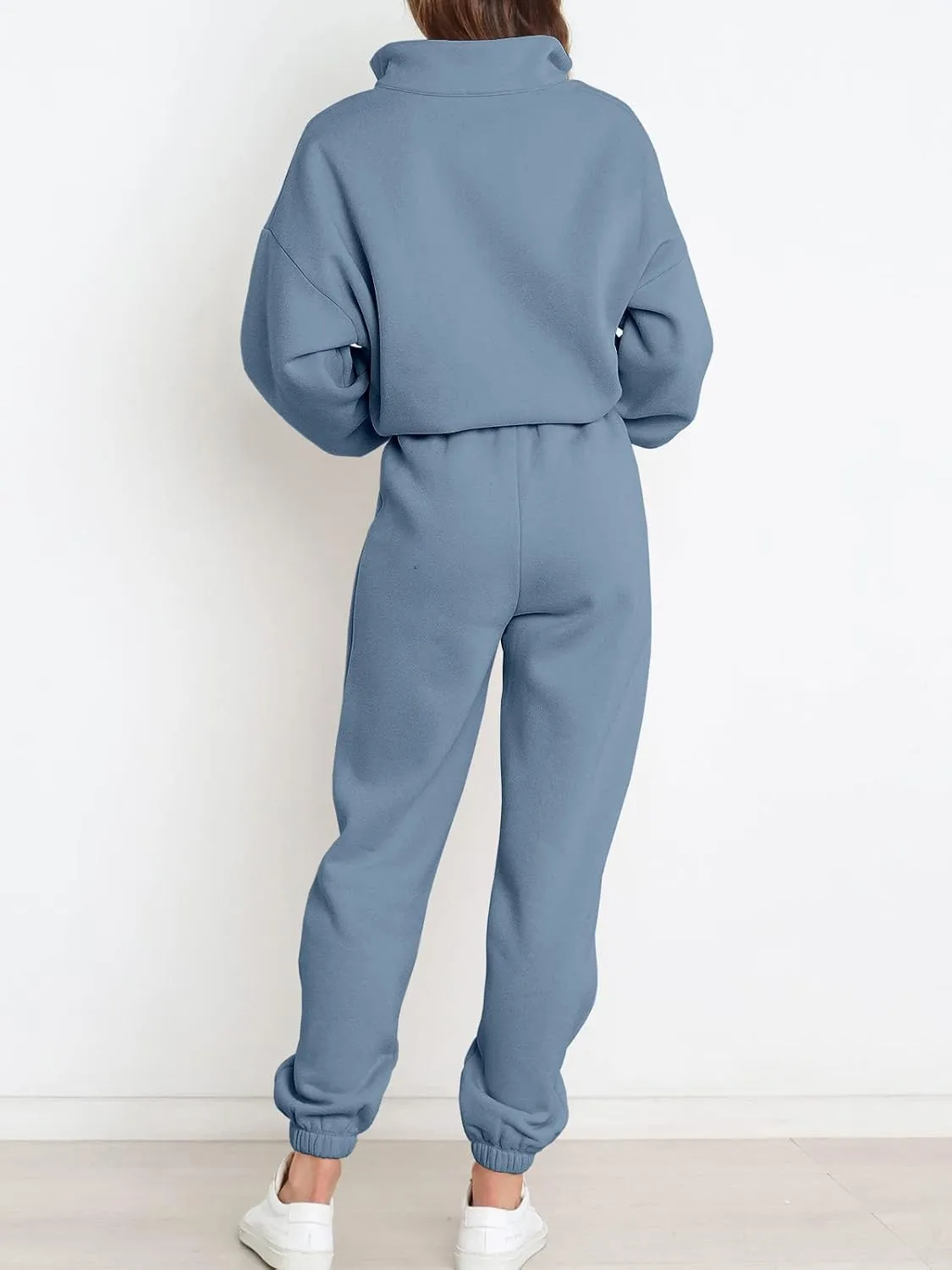 Prinbara Women 2 Piece Outfits Sweat Set 2024 Winter Oversized Sweatshirts Jogger Sweatpants Lounge Sets Fall Tracksuit