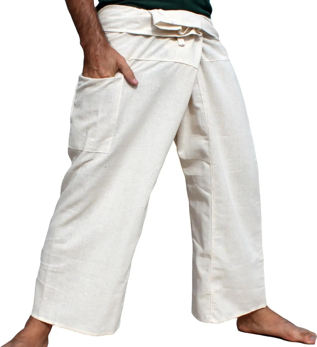 RaanPahMuang Striped Thai Fisherman Pants Men Women Loose Yoga Pirate Harem