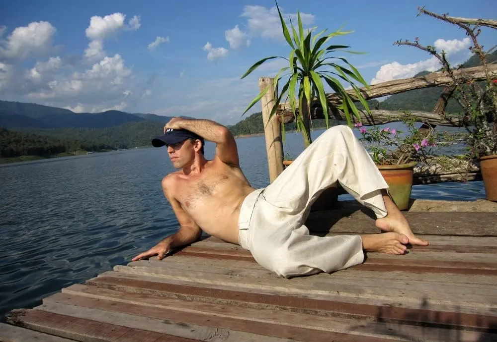 RaanPahMuang Striped Thai Fisherman Pants Men Women Loose Yoga Pirate Harem