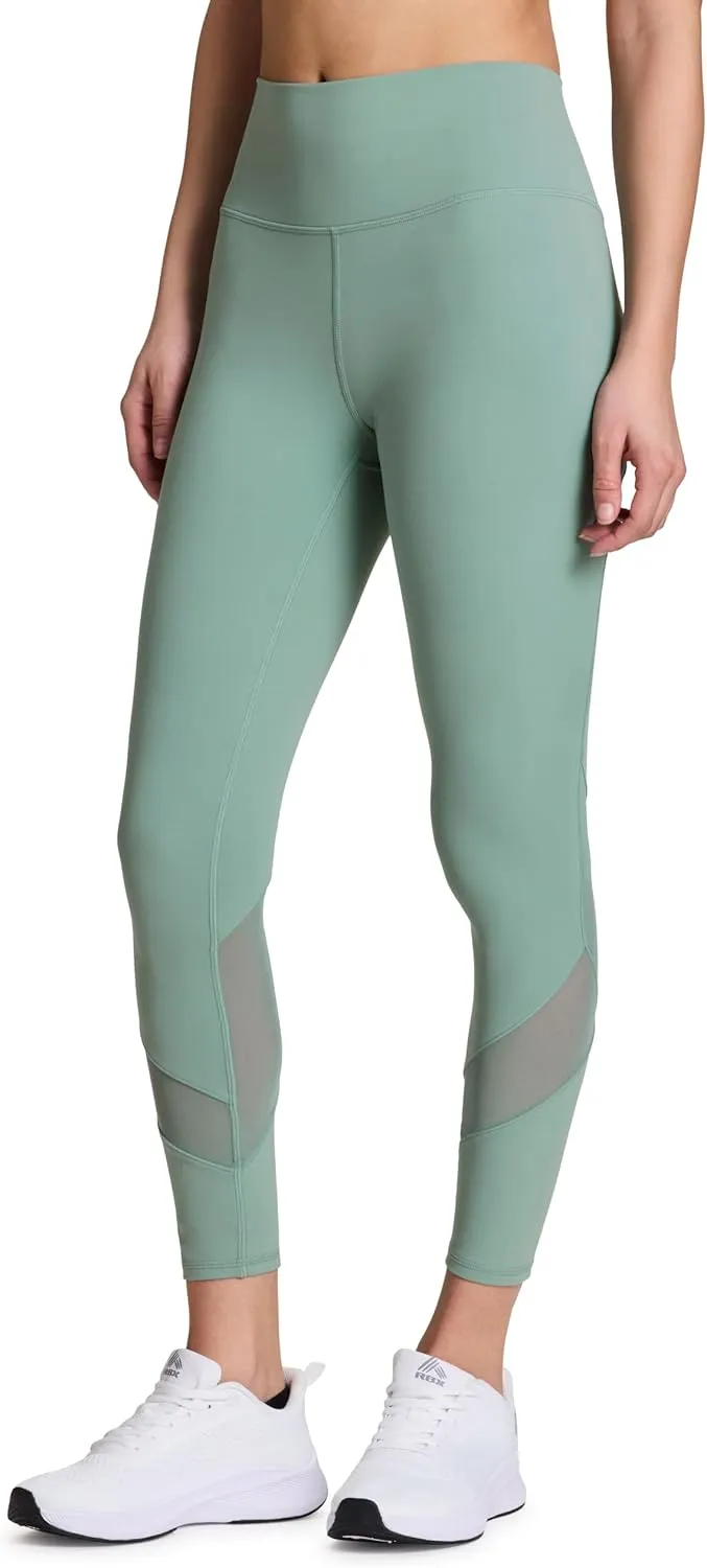 RBX Activewear Women's Yoga Leggings with Pockets, 7/8 Legging with Mesh Ankle Length Workout Pants Squat Proof Tights