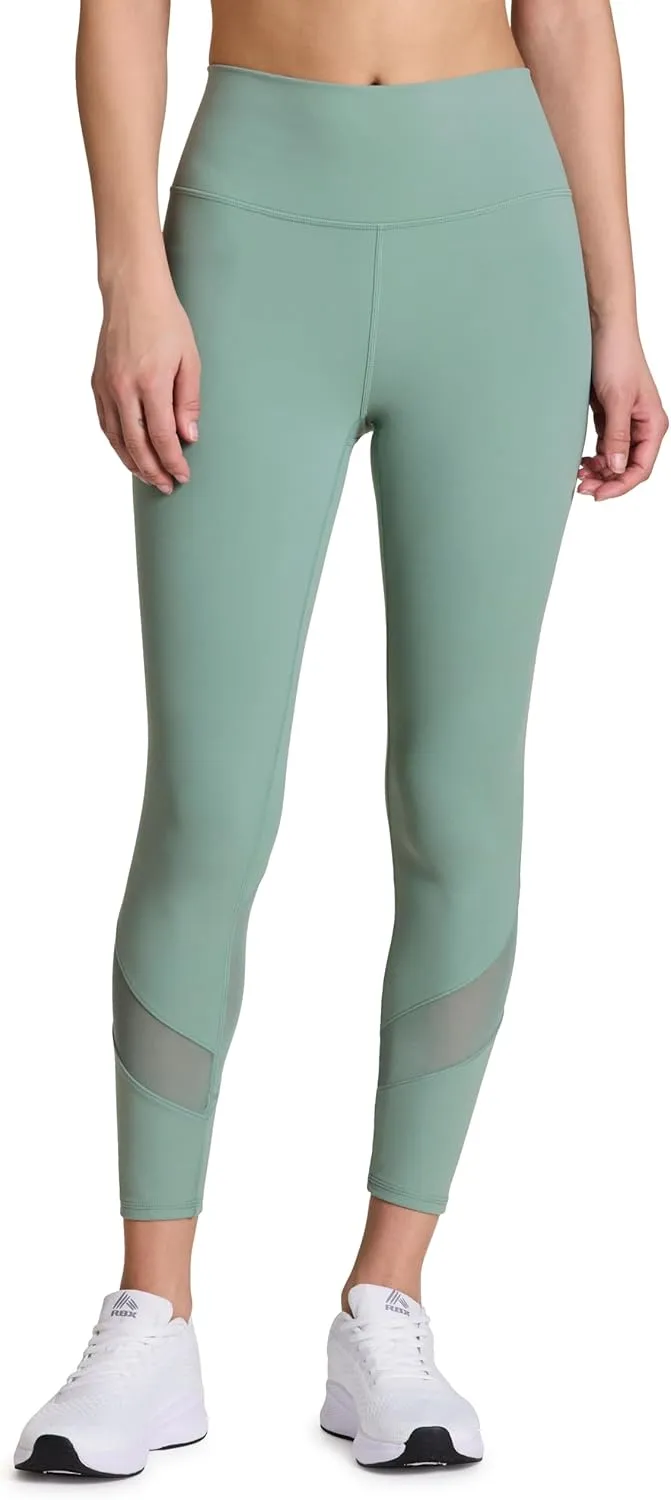 RBX Activewear Women's Yoga Leggings with Pockets, 7/8 Legging with Mesh Ankle Length Workout Pants Squat Proof Tights