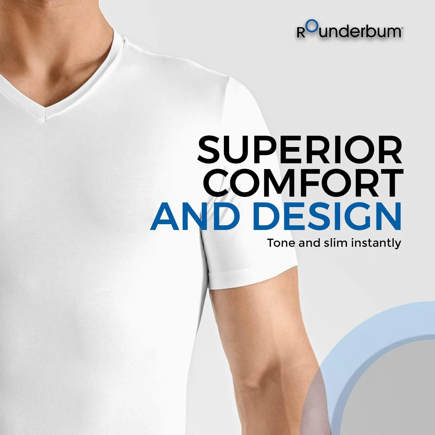 Rounderbum Mens Underwear | Compression Technology | Slim fit Cotton | Core Support Underwear | Slimming Male Tank Top