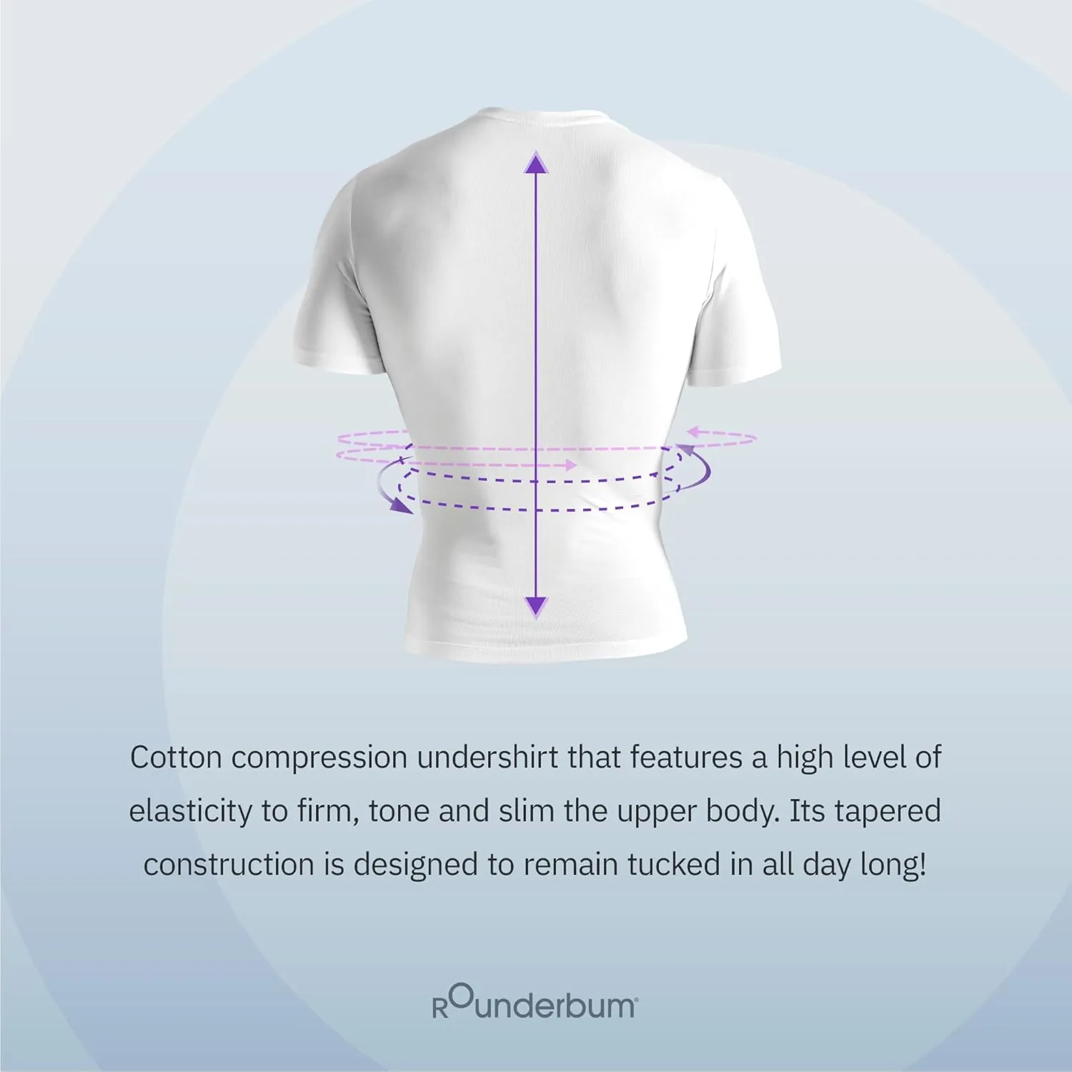 Rounderbum Mens Underwear | Compression Technology | Slim fit Cotton | Core Support Underwear | Slimming Male Tank Top