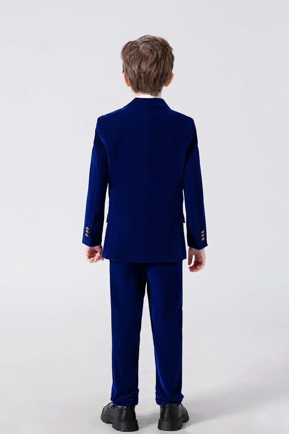 Royal Blue Velvet 5 Piece Boy's Formal Boys Suits