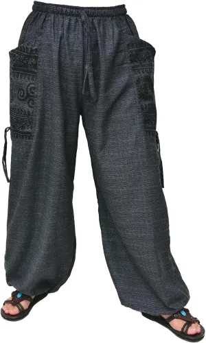 Siamrose Casual Baggy Yoga Lounge Harem Pants Women Men with Adjustable Length 2 Big Pockets