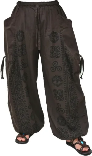 Siamrose Yoga Harem Pants Men Women Baggy Casual Lounge Trousers Adjustable Length 2 Pockets