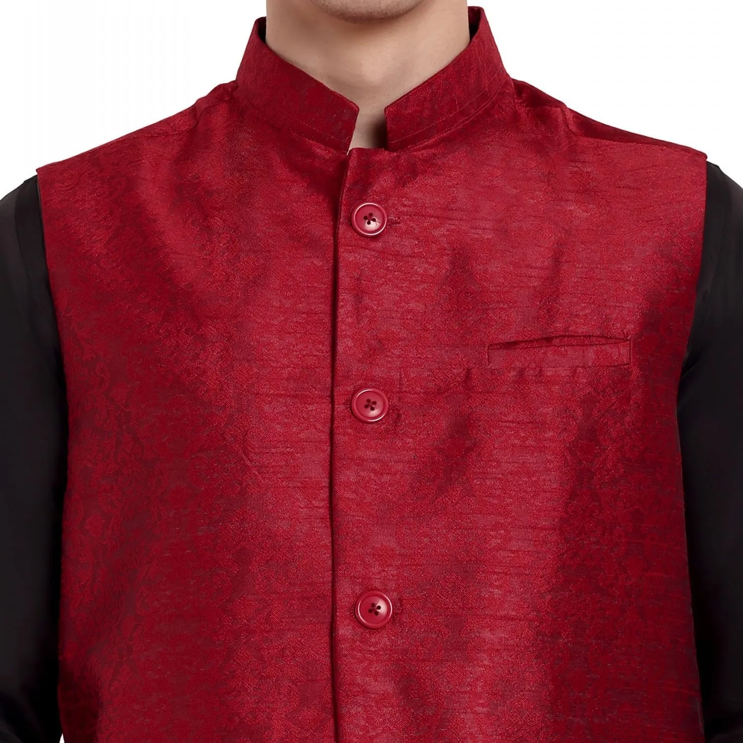 SKAVIJ Men's Nehru Jacket Waistcoat for Wedding Party and Festivals