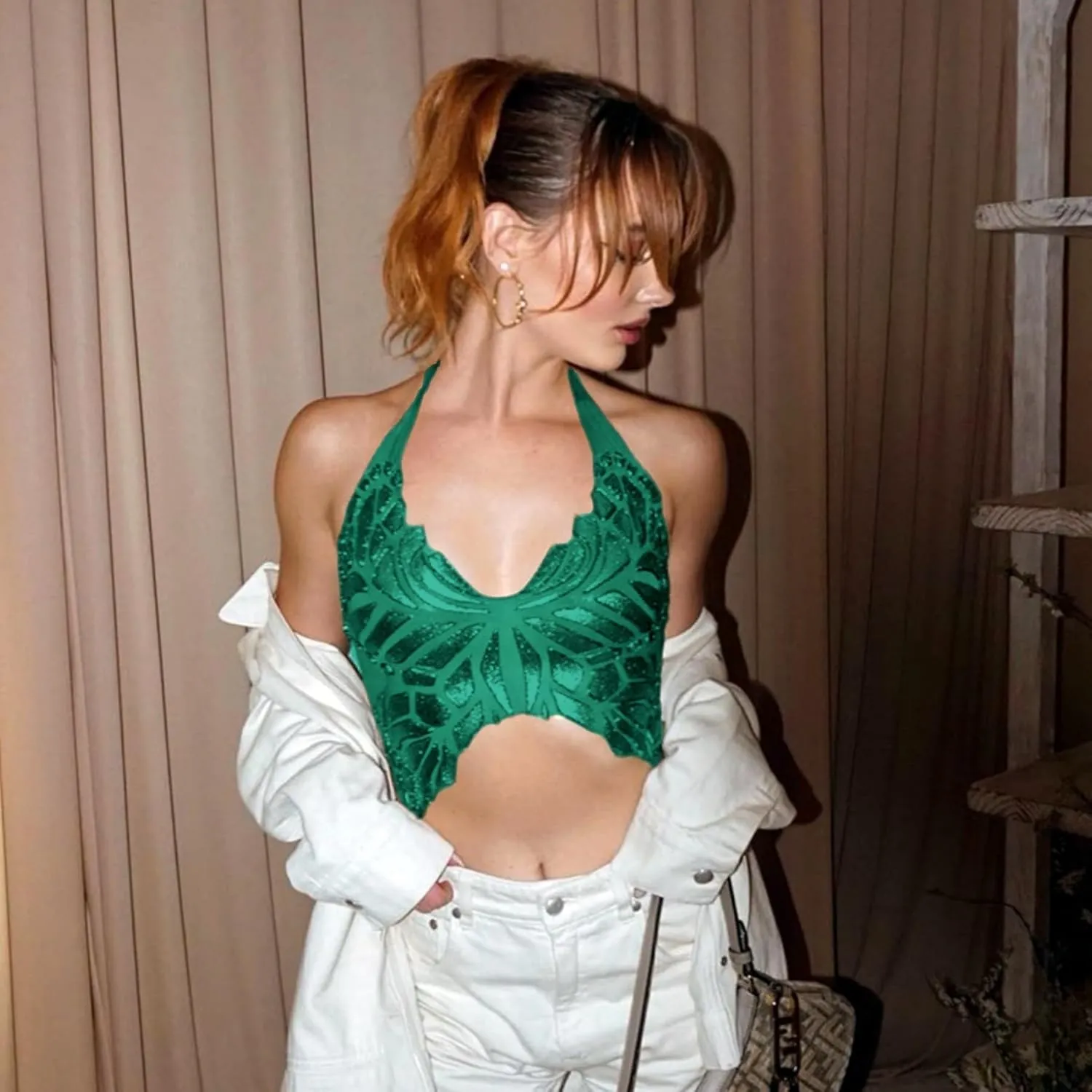 Summer Backless Tops For Women 2025 Sexy Corset Camisole Halter Lingerie Fashion Beach Vacation Going Out Clothes