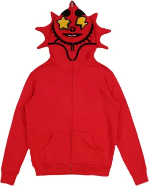 Sunwittafy Y2k Hoodie Men Women Black Rhinestone Full Zip Up Hoodie Over Face Oversized Sweatshirt Trendy Streetwear