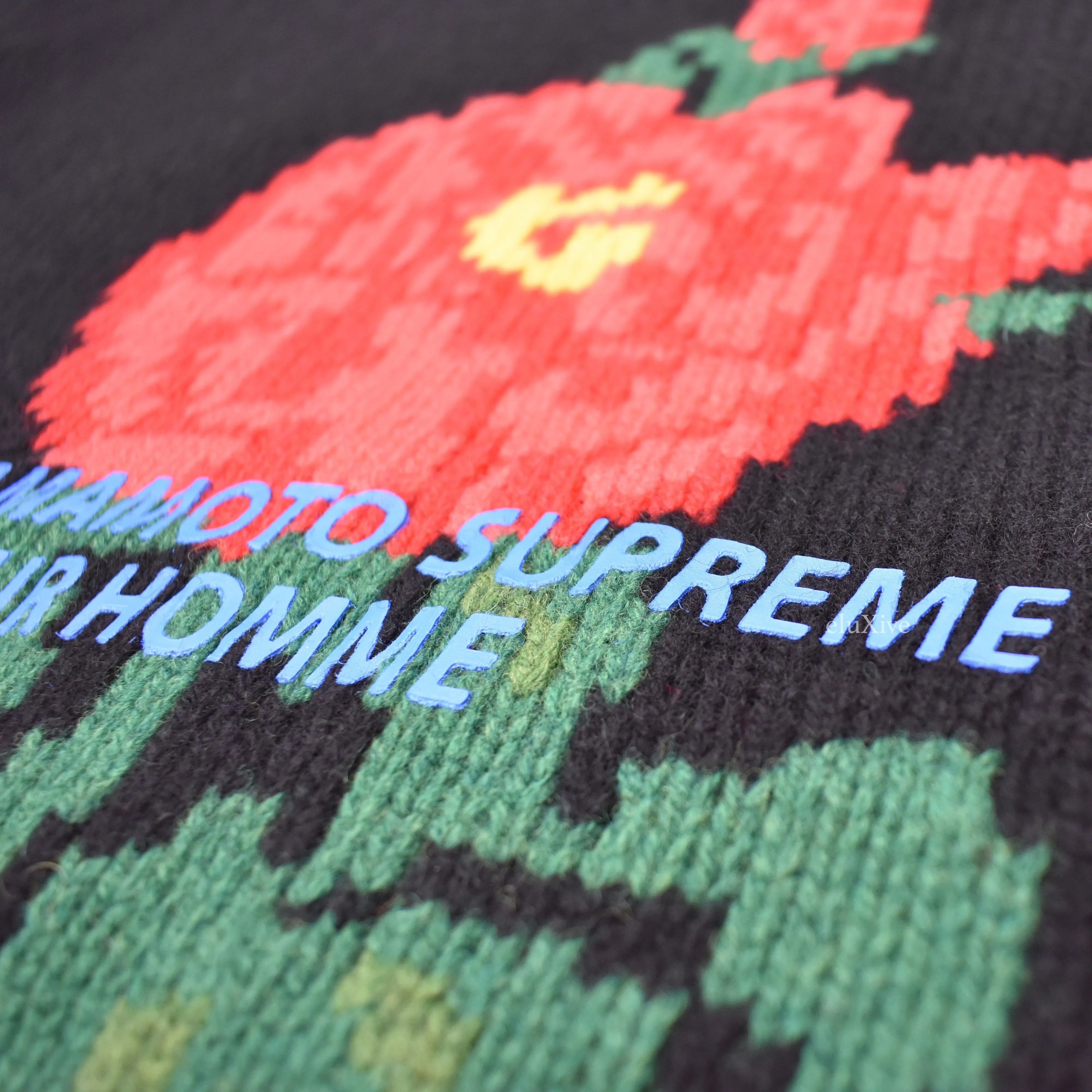 Supreme x Yohji Yamamoto - Intarsia Knit Flower Logo Sweater
